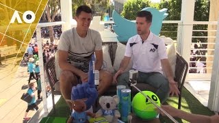 Bernard Tomic in the Twitter Blue Room  Australian Open 2017 [upl. by Toffey]