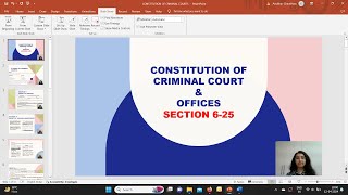 CONSTITUTION OF CRIMINAL COURTS AND OFFICES [upl. by Nnaael]