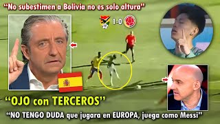 FASCINADOS PERIODISTAS ESPAÑOLES se RINDEN ante BOLIVIA Y MIGUEL TERCEROS tras BOLIVIA VS COLOMBIA [upl. by Islean]