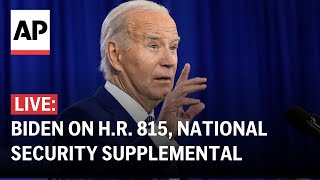 LIVE Biden delivers remarks on HR 815 the National Security Supplemental [upl. by Favata]