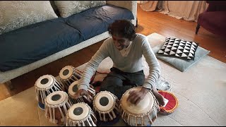 Prabhu Edouard  Polyrhythmic tabla and vocal solo [upl. by Dlorej794]