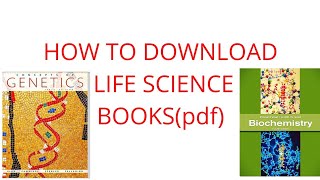 How to download life science book pdf [upl. by Enelyahs]