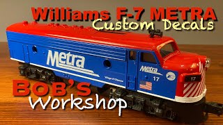 Williams O Gauge F7 Metra With Custom Paint and Decals Chicago Commuter Trains [upl. by Popele348]