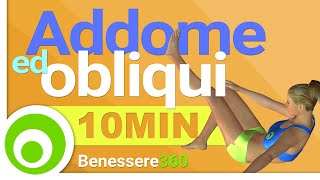 Allenamento Addominali 10 Minuti  Esecizi per Addome ed Obliqui a Casa [upl. by Shanta125]