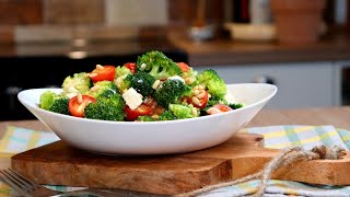 Weltbester BroccoliSalat  so lecker und einfach  Mediterraner BrokkoliSalat  Salat zum Grillen [upl. by Jo Ann]