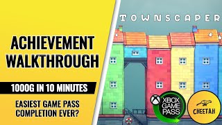 Townscaper  Achievement Walkthrough 1000G IN 10 MINUTES Xbox Game Pass [upl. by Edrock]