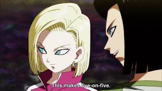 Android 17 vs Kahseral amp Android 18 saves Goku  Dragon Ball Super Episode 101 [upl. by Hendel]