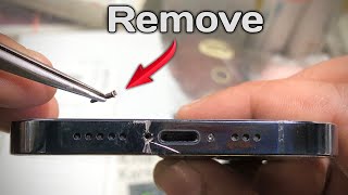 How to Remove iPhone Stripped Bottom Screws  iPhone 12Pro 13pro 14pro Max… [upl. by Arimaj436]