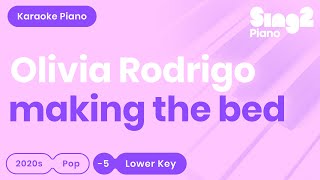 Olivia Rodrigo  making the bed Lower Key Karaoke Piano [upl. by Wyne]