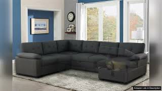 Sectional Sleeper Sofa with Pull Out Couch Bed U Shaped Sleeper Couch Review [upl. by Winne]