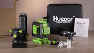 Huepar 904DG 4D Laser Level Green Beam With Lithiumion battery Remote Control [upl. by Brom537]