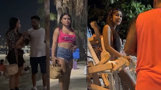 4k Pattaya beach road freelancers  thailand nightlife [upl. by Lavotsirc]