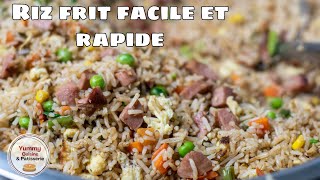 Riz frit saucisses et légumes la recette facile et rapide [upl. by Illak674]