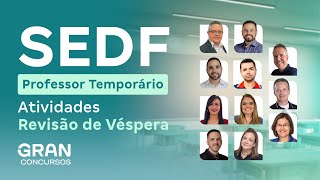 Concurso SEDF  Revisão de Véspera  Professor Temporário Atividades [upl. by Nsaj]