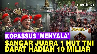 Kumpulan Aksi Kopassus di HUT ke79 TNI Sangar Juara 1 Raih Rp10 Miliar [upl. by Llehsram140]