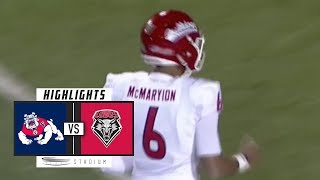 Fresno State vs New Mexico Football Highlights 2018  Stadium [upl. by Eillit]