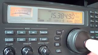 Tuning 19 meter band shortwave at 1930 UTC may 1st 2014 [upl. by Elleynad236]