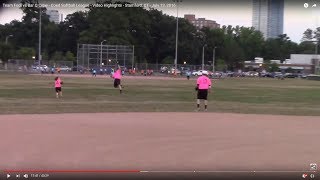 Team Fodi vs Bar Q Crew  Coed Softball League  Video Highlights  Stamford CT  July 13 2016 [upl. by Seuqram]