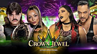 Liv Morgan amp Dominik Mysterio vs Rhea Ripley amp Damian Priest Full Match WWE Crown Jewel 2024 [upl. by Kcorb]