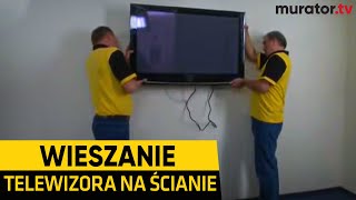 Wieszanie telewizora na ścianie  krok po kroku  DOMOWE SOS [upl. by Styles123]