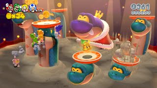 ♚ Super Mario 3D World 3BA Banquet with Hisstocrat 1 Star 100 Walkthrough [upl. by Morgun]