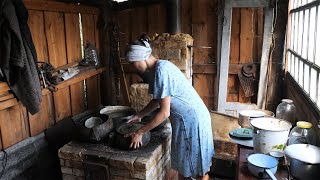 Happy life of a girl with her 91yearold grandmother Cooking a traditional dinner [upl. by Lewes]