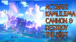 Activate the Kamuijima Cannons and Destroy the Rifts  Genshin Impact [upl. by Akimert]