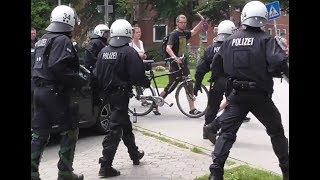 G20 Hamburg 2017 VIP Kolonne wird blockiert und von der Polizei befreit [upl. by Aranat141]