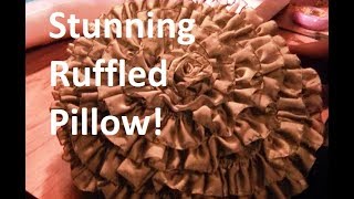 How To Make A Ruffled Pillow DIY Ruffled Pillow [upl. by Heins]