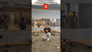 ⚡ Straight Arm Pulldown🤦🏻‍♂️Range of Motion Mistakes ❌idrisk538 backtips straight arm shorts [upl. by Aehtrod]