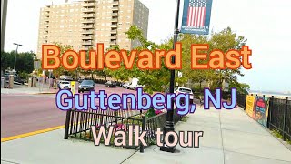 Walking in Guttenberg New Jersey USA  Boulevard East [upl. by Thebazile]