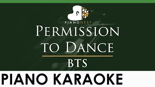 BTS  Permission to Dance  LOWER Key Piano Karaoke Instrumental [upl. by Pickard838]