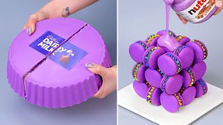 💜💜 Wonderful Purple Cake Decorating  Amazing Cake Decorating Tutorials  Relaxing Cake Video [upl. by Ahsiat]