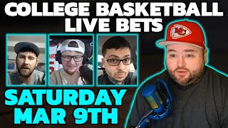 College Basketball Bets Live Saturday March 9  Kyle Kirms Picks amp Predictions  The Sauce Network [upl. by Aidne]