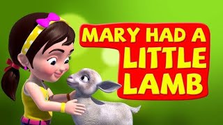 Mary had a Little Lamb  3D Animation English Nursery rhyme for children with lyrics [upl. by Carlene]