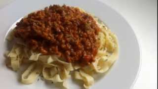 Tallarines con Salsa Bolognesa  Salsa Boloñesa  Bolognese Sauce [upl. by Ahseia54]