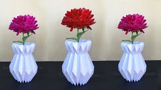 Vase basteln mit Papier  Deko selber machen  DIY Bastelideen  Geschenke [upl. by Snyder]