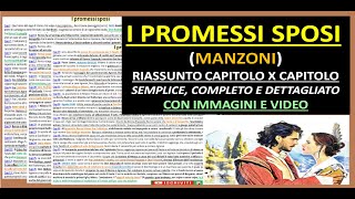 ✅ I PROMESSI SPOSI Riassunto semplice completo e dettagliato capitolo x capitolo  immagini e video [upl. by Yrod]