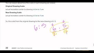 Ready Math Grade 7 Lesson 14 Redrawing a Scale Drawing [upl. by Yeltnerb]