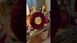 The Glittering Red Christmas Wreath christmasdecorvibes christmasdecorations christamas [upl. by Ziguard746]