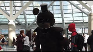 LA Comic Con Cosplaying as Ignited Freddy From TJOC Part 1 [upl. by Henning411]