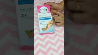 How to use veet wax strips  Waxing at home step by step waxing veetwaxstrips [upl. by Acirederf183]