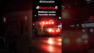 MiddlesexLondon Paramedic Service  Responding  shorts ems ambulance paramedical 2024 [upl. by Esiuolyram671]