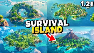 TOP 10 BEST Survival Island Seeds for Minecraft 121 Bedrock Edition amp MCPE Seeds [upl. by Aibonez]