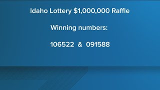 Idaho Lottery announces 2023s 1000000 Raffle winning numbers [upl. by Dlarej847]