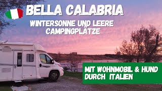 Wintersonne in Kalabrien 🇮🇹 leere Campingplätze  Italien mit Wohnmobil amp Hund [upl. by Warfeld]