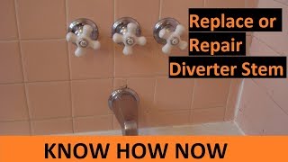 3 Handle Shower amp Tub Faucet  Repair  Replace Diverter [upl. by Kevyn]