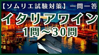 32【2023年】前半 イタリアワイン一問一答 15倍速推奨 ソムリエ試験対策 ◆独学予測問題 [upl. by Iago]