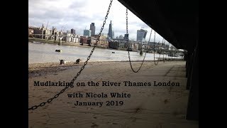 Mudlarking on the River Thames London  searching for treasures in the Thames mud [upl. by Bale]