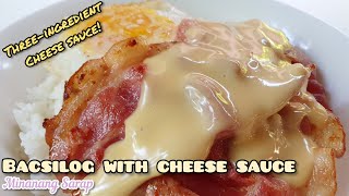 BACSILOG WITH THREEINGREDIENT CHEESE SAUCE RECIPE  minanangsarap [upl. by Akeirahs]